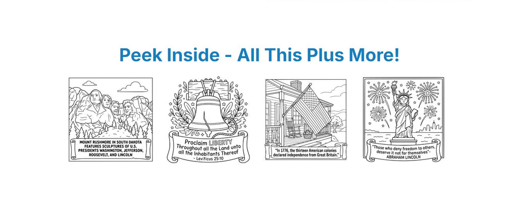 America's 250th Anniversary Coloring Book, Patriotic History Activity (PDF Download)