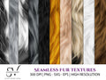 Animal Fur Texture Seamless Pattern: PNG SVG Clipart (Digital Download)