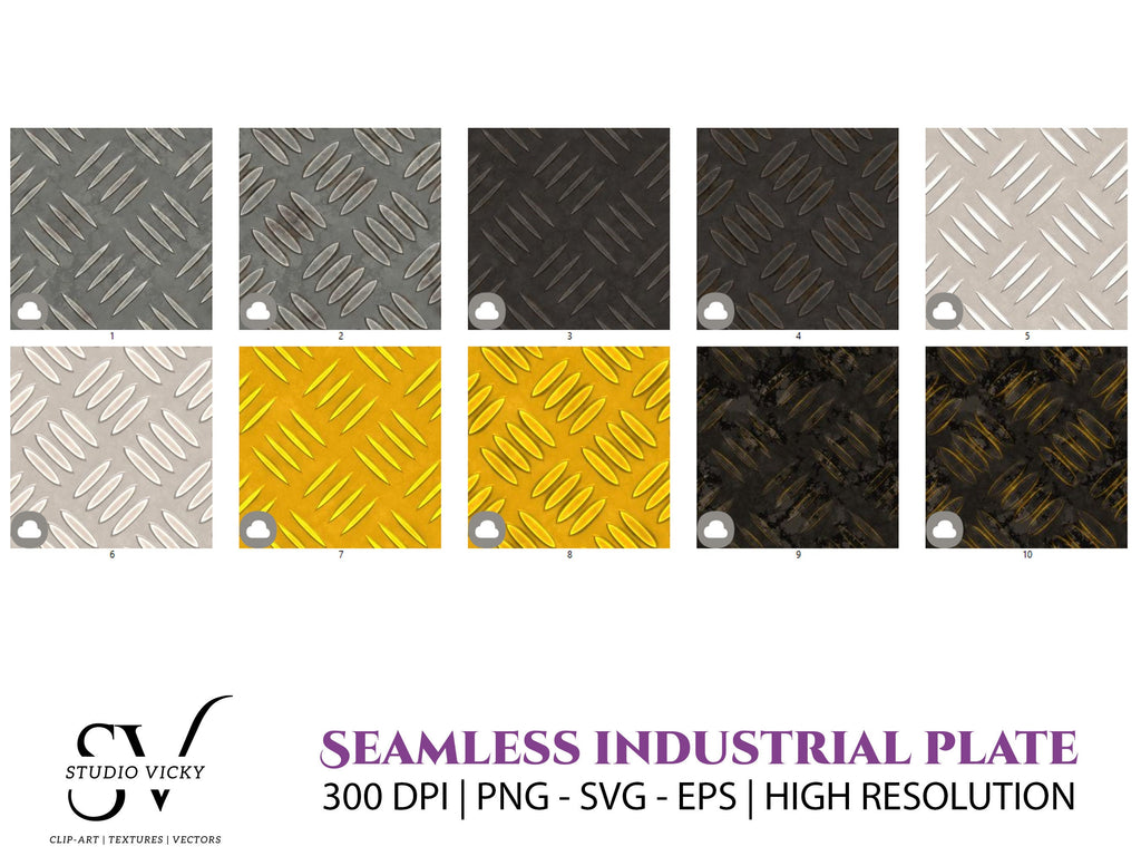 Seamless Industrial Plate Texture Bundle