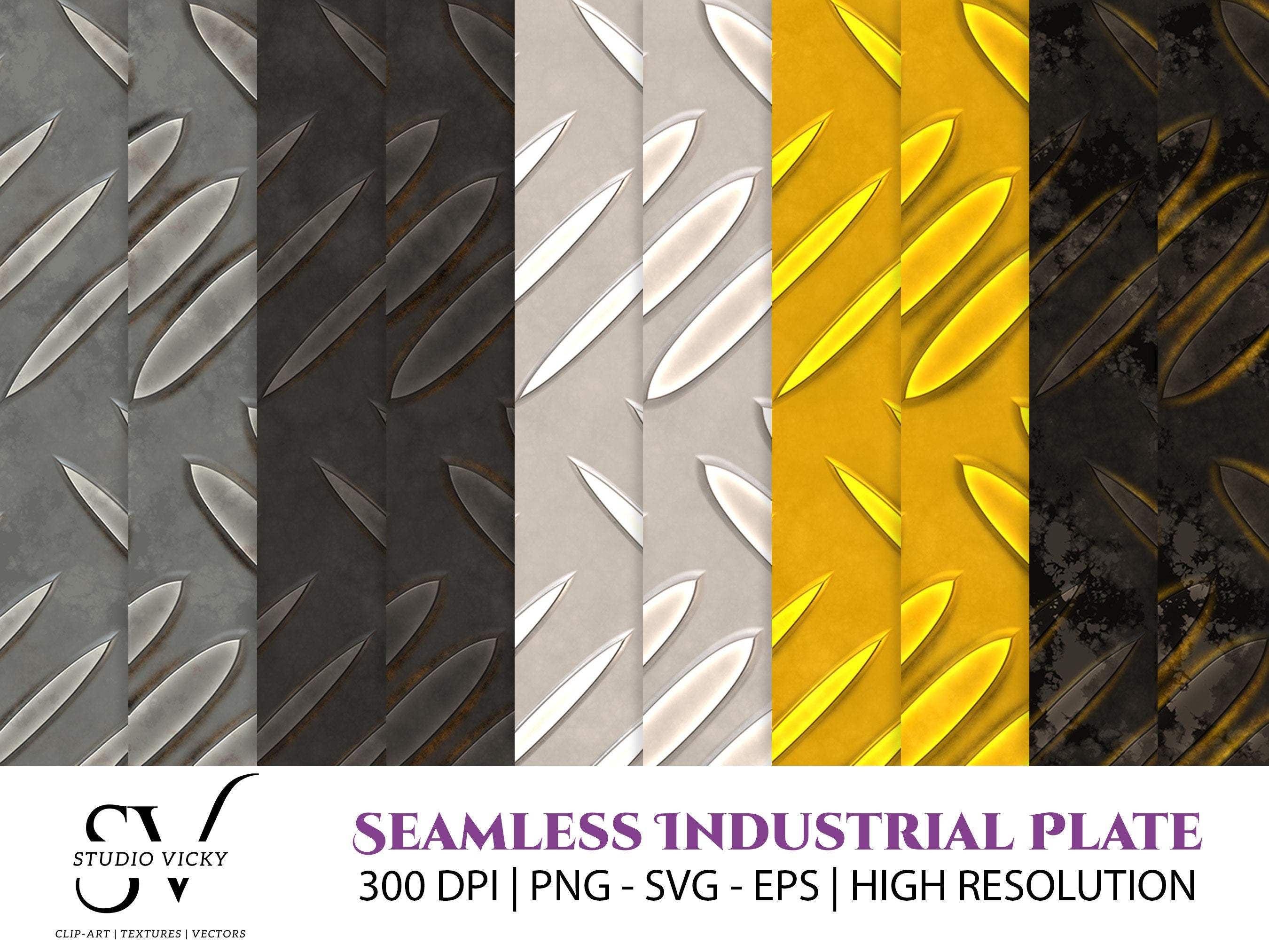 Seamless Industrial Plate Texture Bundle