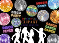 Retro Disco Ball Clipart: PNG & JPG Files (Instant Download)
