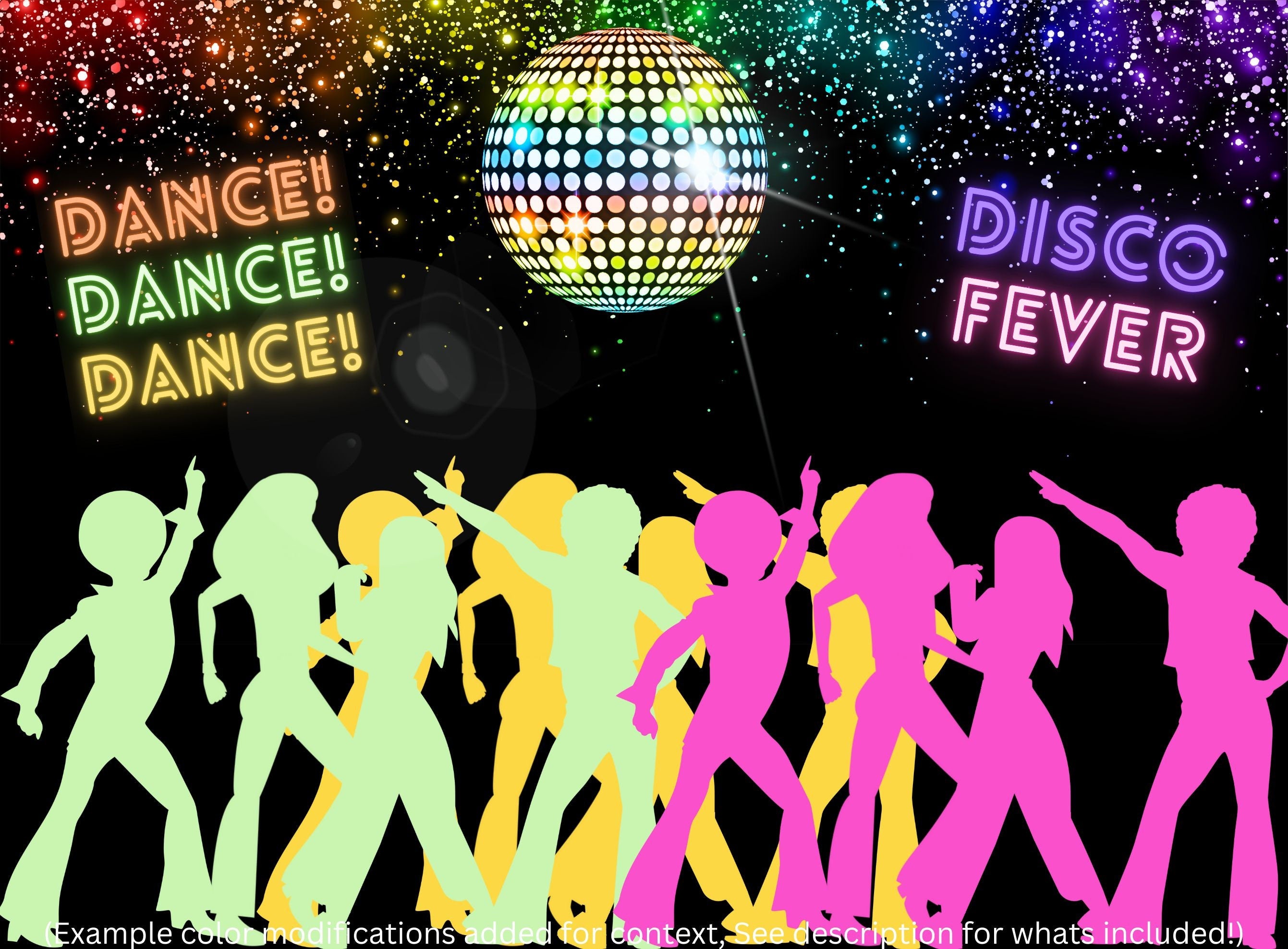 Retro Disco Ball Clipart: PNG & JPG Files (Instant Download)