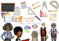 Watercolor Math Clipart: School Teachers & Math Tools (PNG Digital Download)