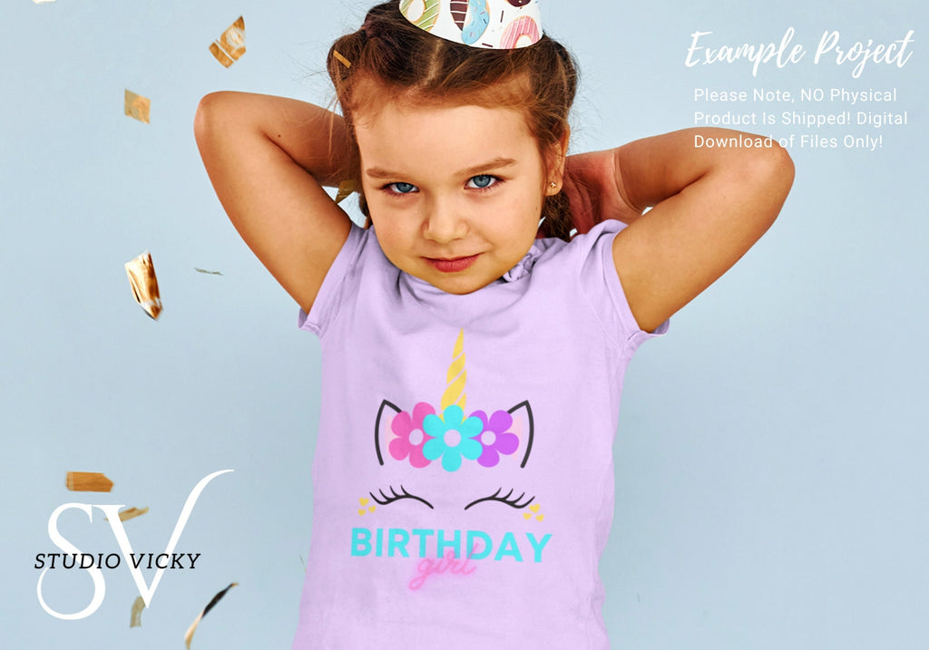 Floral Unicorn Faces Clipart Bundle (png, svg, pdf, jpg Files) (Digital Download)