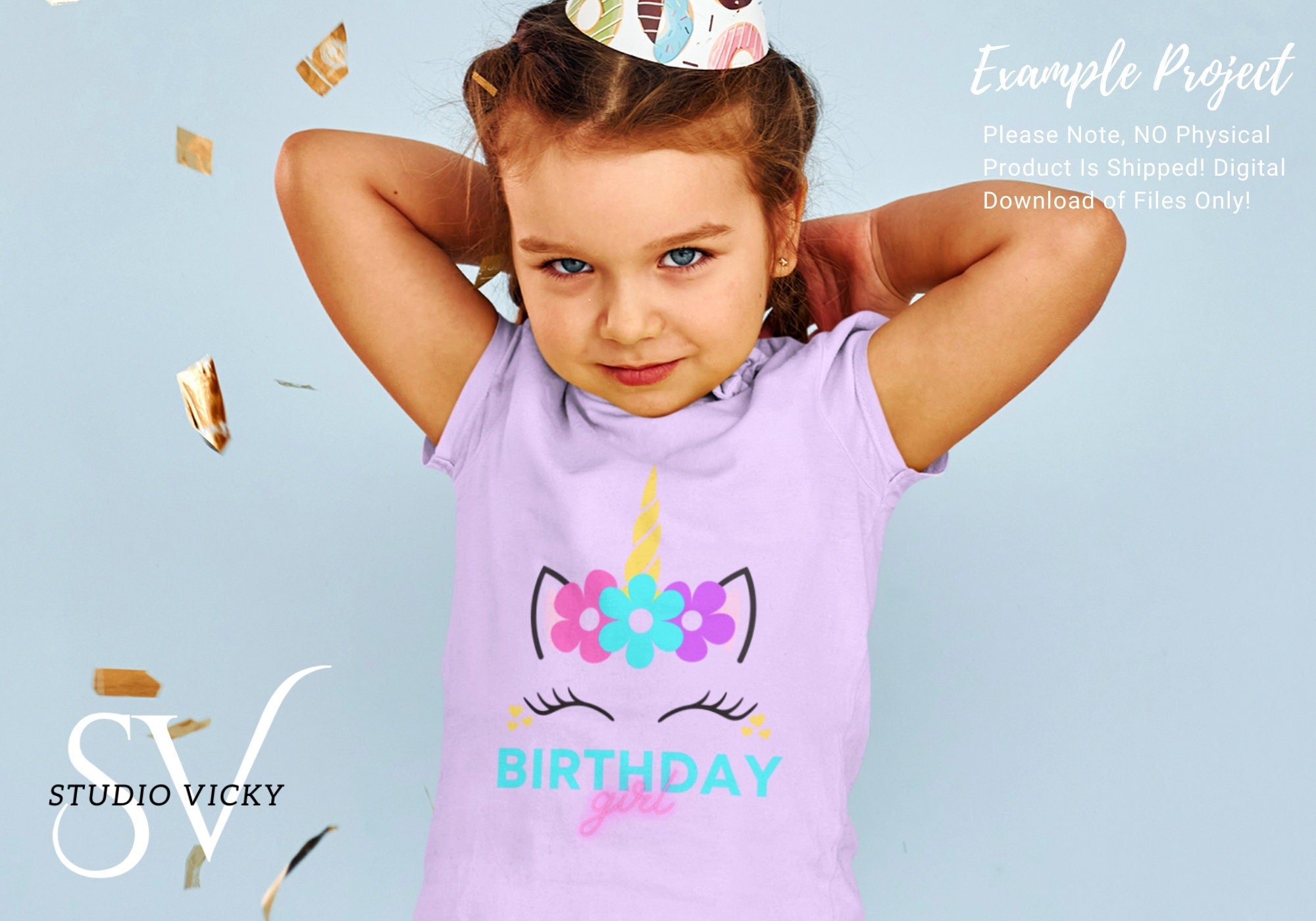 Floral Unicorn Faces Clipart Bundle (png, svg, pdf, jpg Files) (Digital Download)