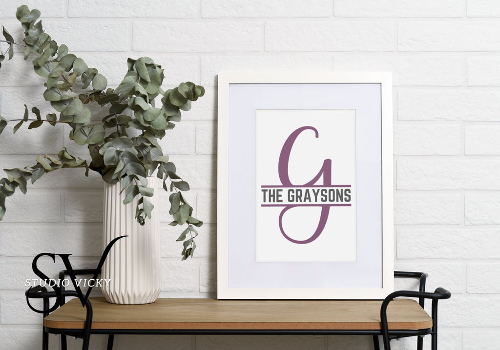 Split Letter Monogram Alphabet: 28 PNG, JPG, & PDF Designs (Digital Download)