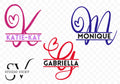 Hearts Split Monogram Alphabet, 26 Letters (svg, png, pdf, jpg)
