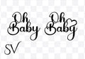 Oh Baby PNG Clipart: Baby Shower Design (Digital Download)