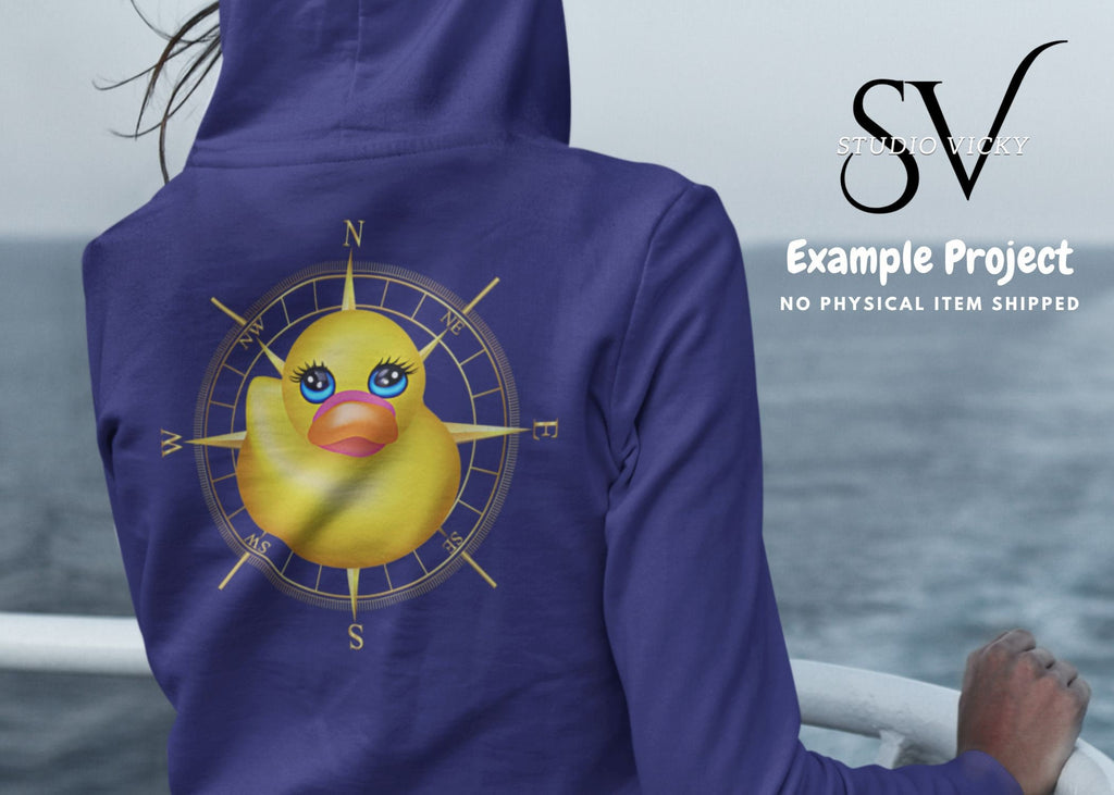 Cruise Duck Clipart (png, svg, jpg, pdf Bundle)