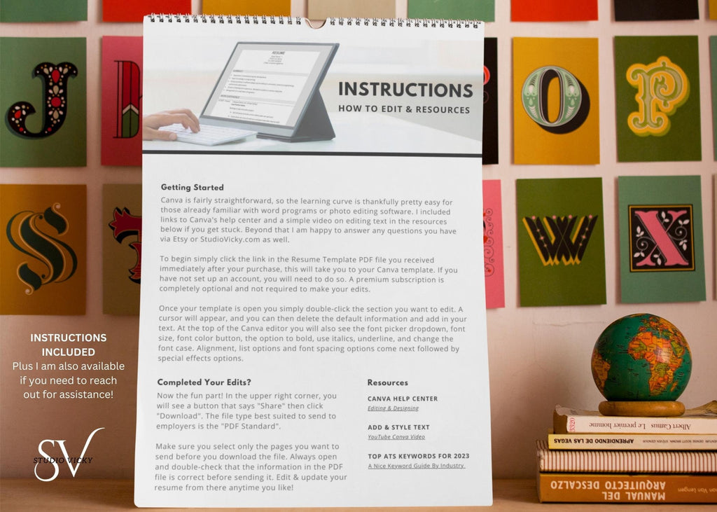 Blue IT Resume Template: ATS Friendly, Cover Letter (Canva)