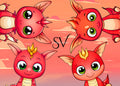Kawaii Red Baby Dragon Clipart Bundle (png, svg, pdf, jpg)