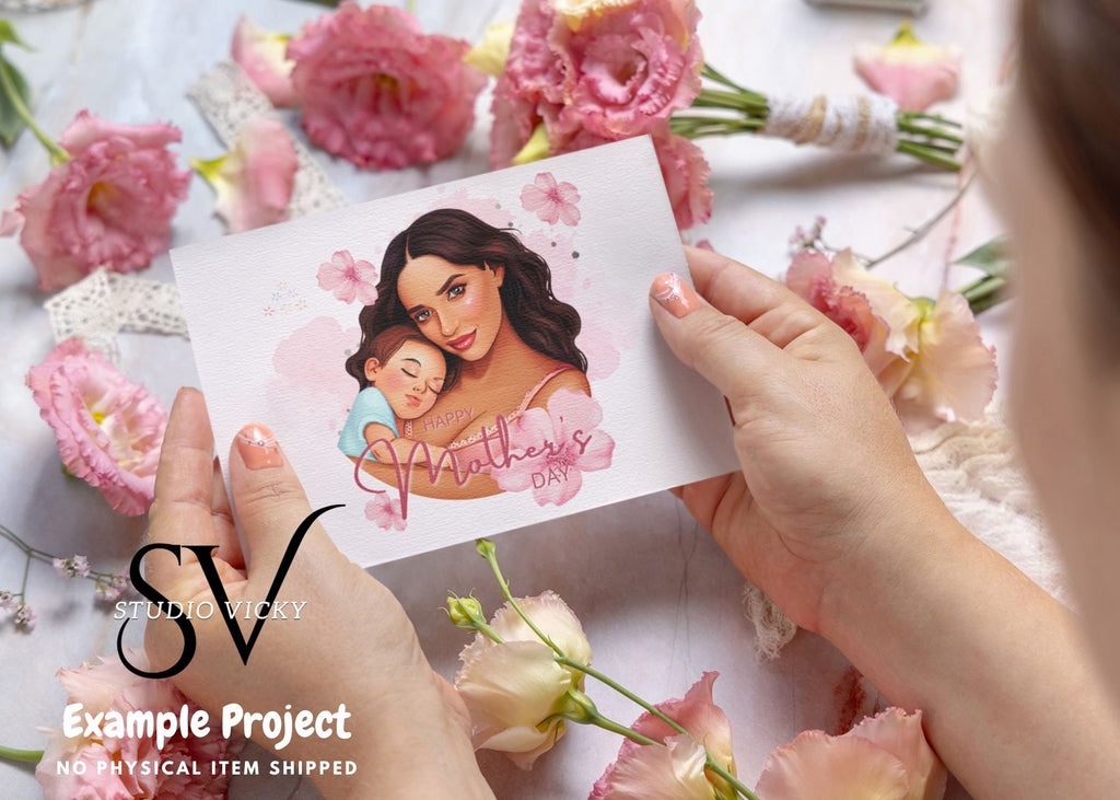 Mother and Child Clipart Bundle, Ethnic Mom & Baby PNG SVG JPG