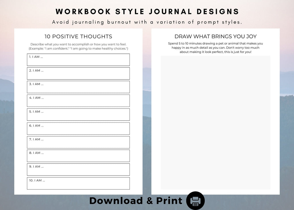 365-Day Daily Gratitude Journal Printable: 5-Minute Prompts (Digital Download)