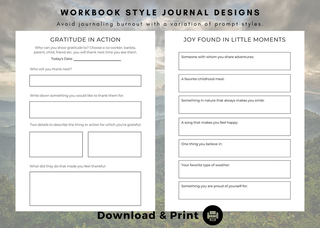 365-Day Daily Gratitude Journal Printable: 5-Minute Prompts (Digital Download)