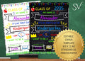 Back to School Photo Prop Sign: Chalkboard Whiteboard Template (Digital Download)