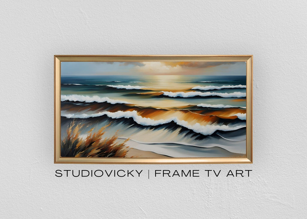 Coastal Seascape Art Set: 4K Frame TV Art, Desktop Wallpaper (Digital Download)