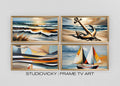 Coastal Seascape Art Set: 4K Frame TV Art, Desktop Wallpaper (Digital Download)