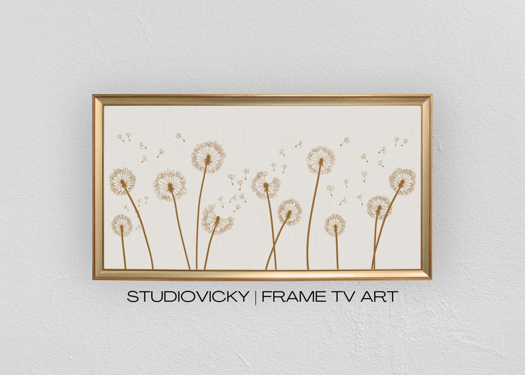Neutral Wildflower Frame TV Art: Botanical Floral Display (Digital Download)