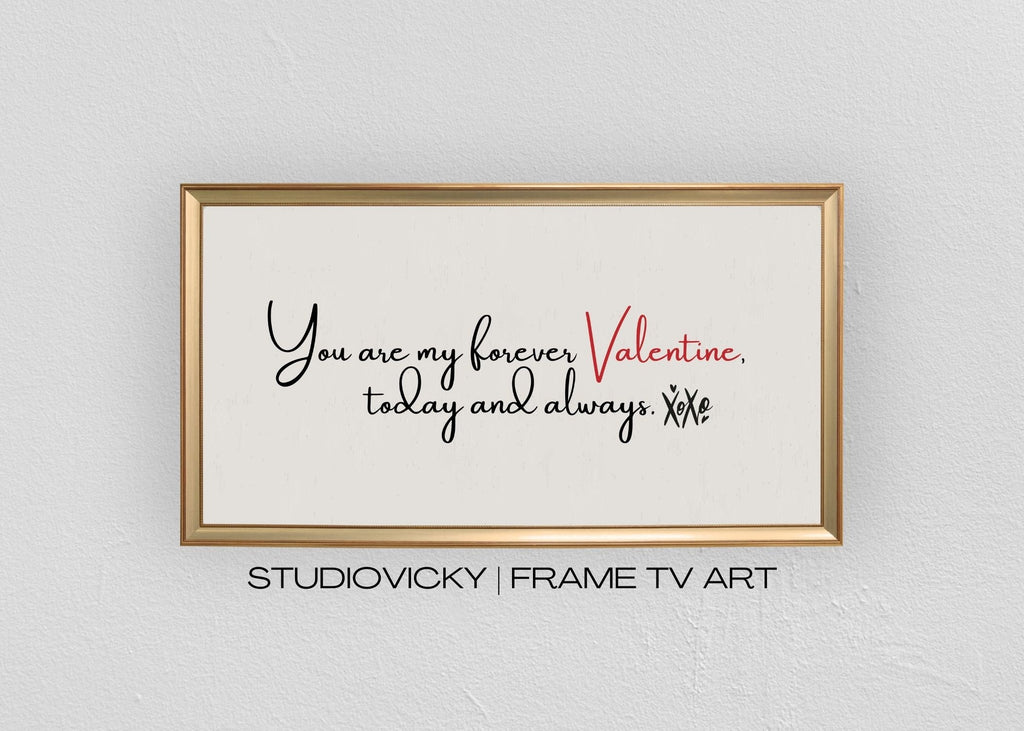 Valentine Hearts Frame TV Art: Romantic Watercolor Set (Digital Download)