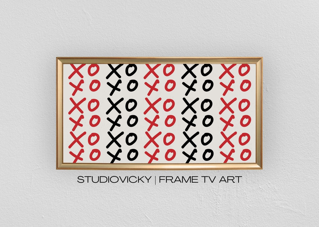 Valentine Hearts Frame TV Art: Romantic Watercolor Set (Digital Download)
