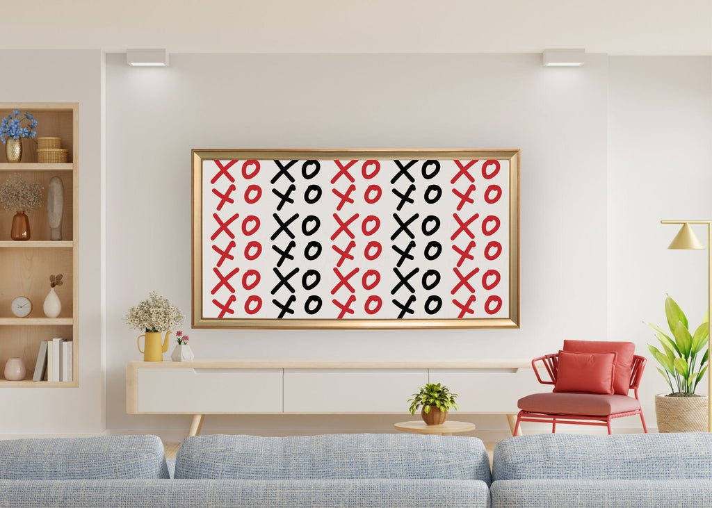 Valentine Hearts Frame TV Art: Romantic Watercolor Set (Digital Download)