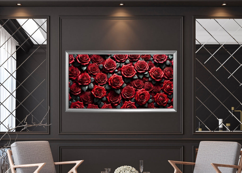 Gothic Heart Rose Frame TV Art: Dark Valentine's Day (Digital Download)