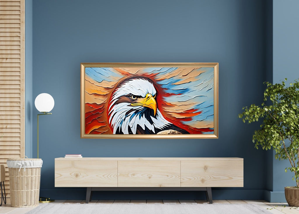 Bald Eagle Painting Art Set: Patriotic Frame TV Art (Digital Download)