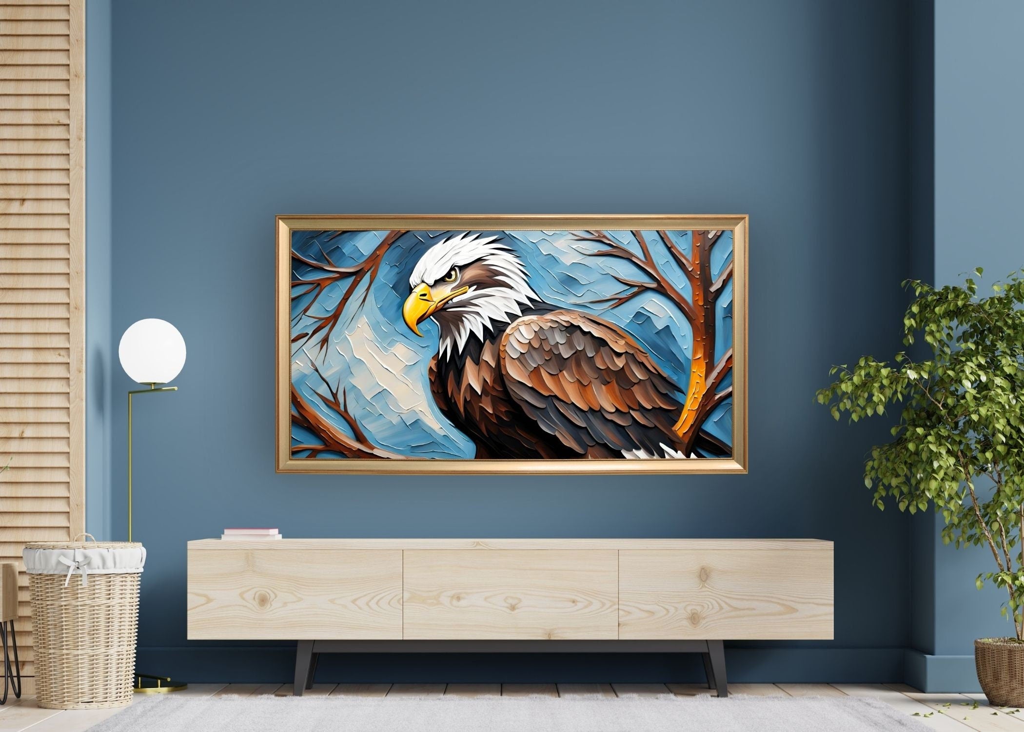 Bald Eagle Painting Art Set: Patriotic Frame TV Art (Digital Download)