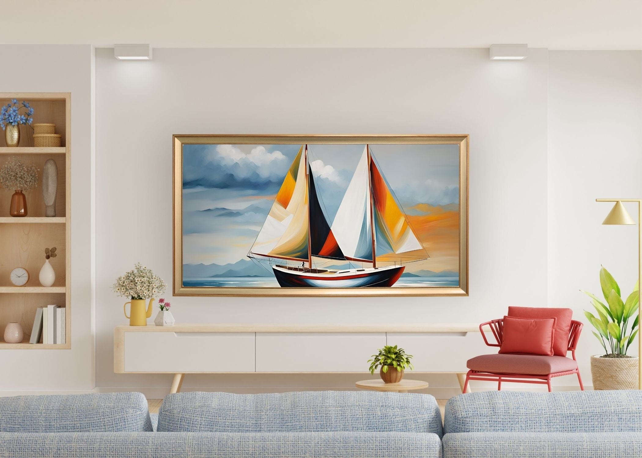 Coastal Seascape Art Set: 4K Frame TV Art, Desktop Wallpaper (Digital Download)