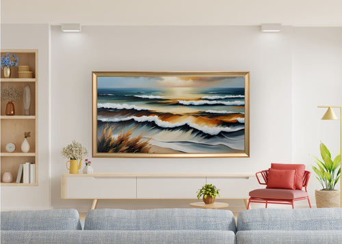 Coastal Seascape Art Set: 4K Frame TV Art, Desktop Wallpaper (Digital Download)
