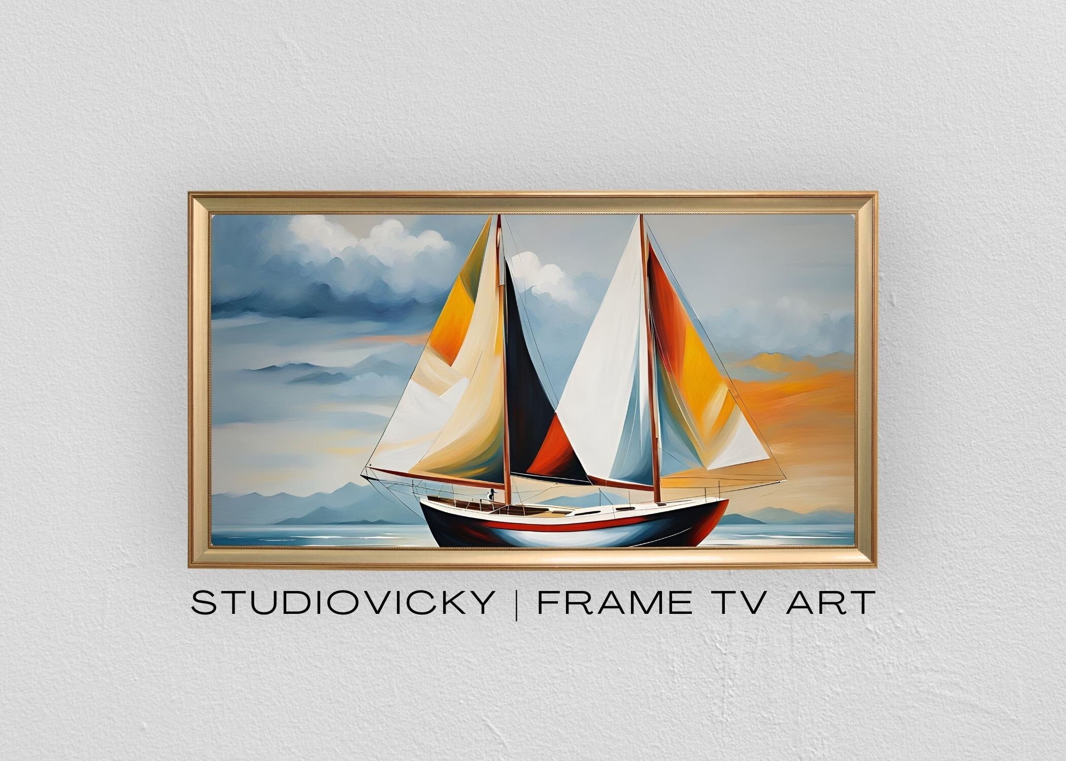 Coastal Seascape Art Set: 4K Frame TV Art, Desktop Wallpaper (Digital Download)