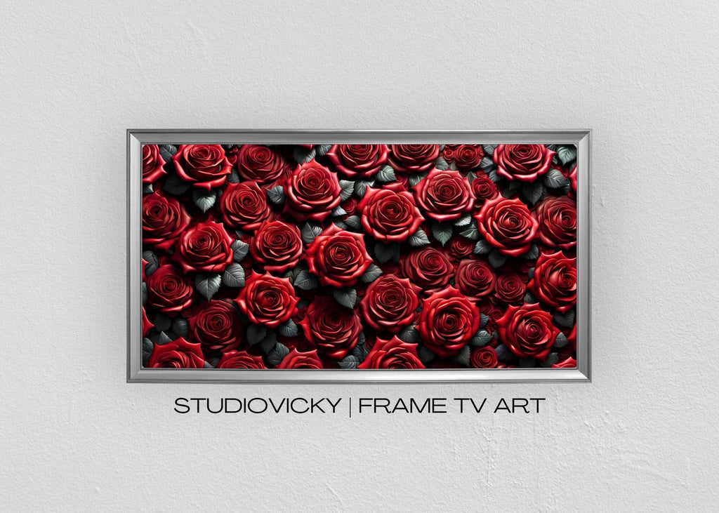 Gothic Heart Rose Frame TV Art: Dark Valentine's Day (Digital Download)