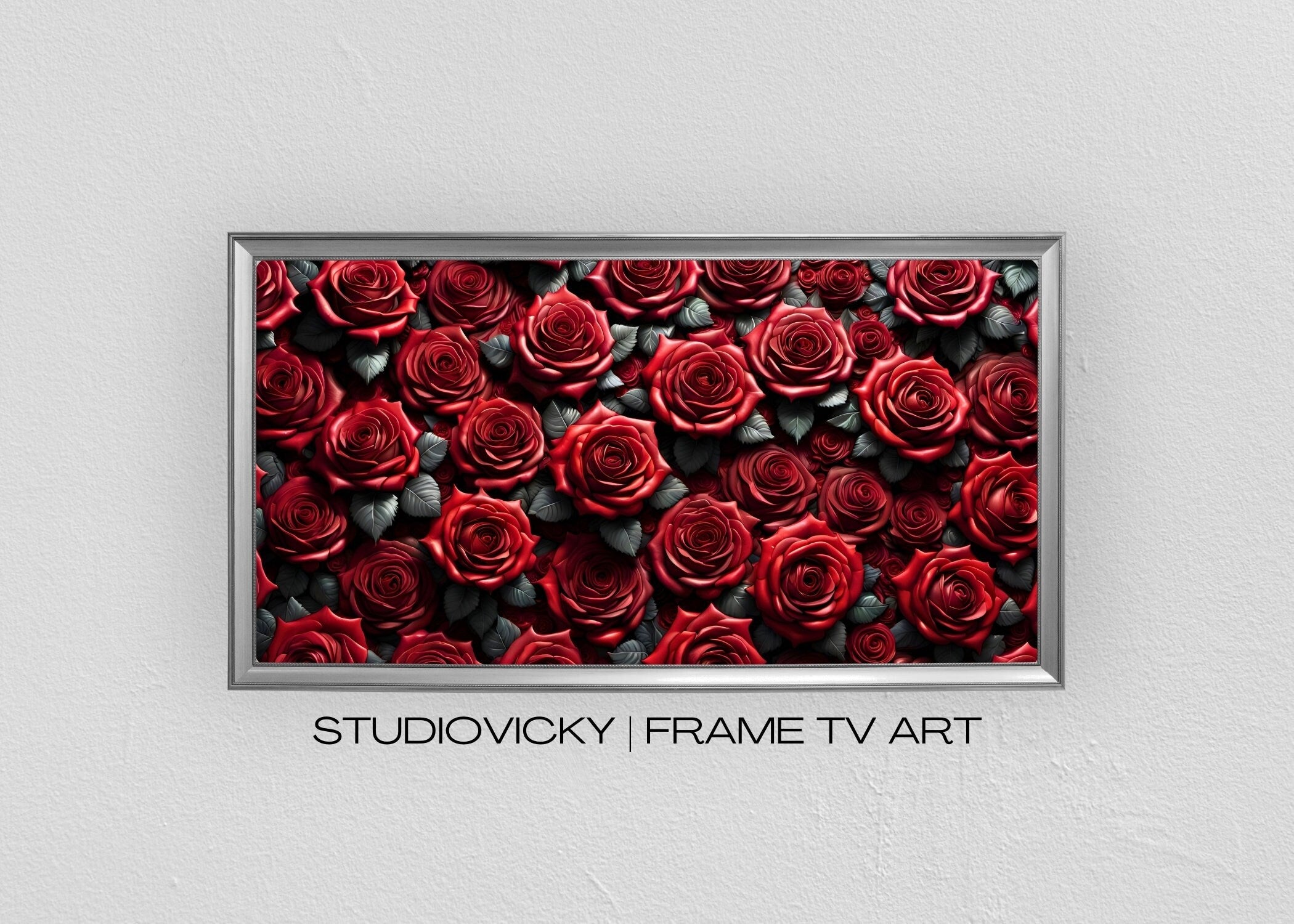 Gothic Heart Rose Frame TV Art: Dark Valentine's Day (Digital Download)