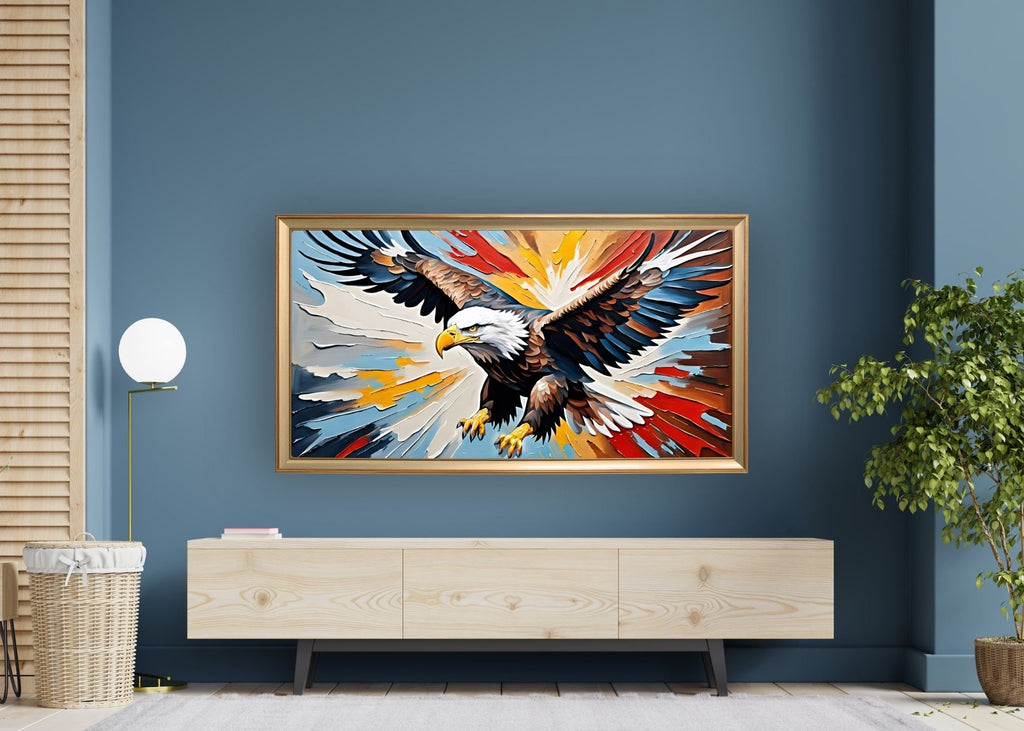 Bald Eagle Painting Art Set: Patriotic Frame TV Art (Digital Download)