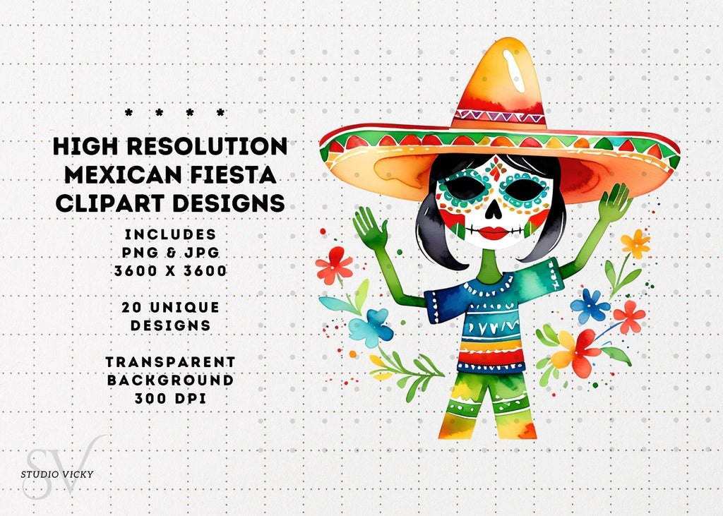 Cinco De Mayo Clipart: Mexican Fiesta Graphics (PNG & JPG)