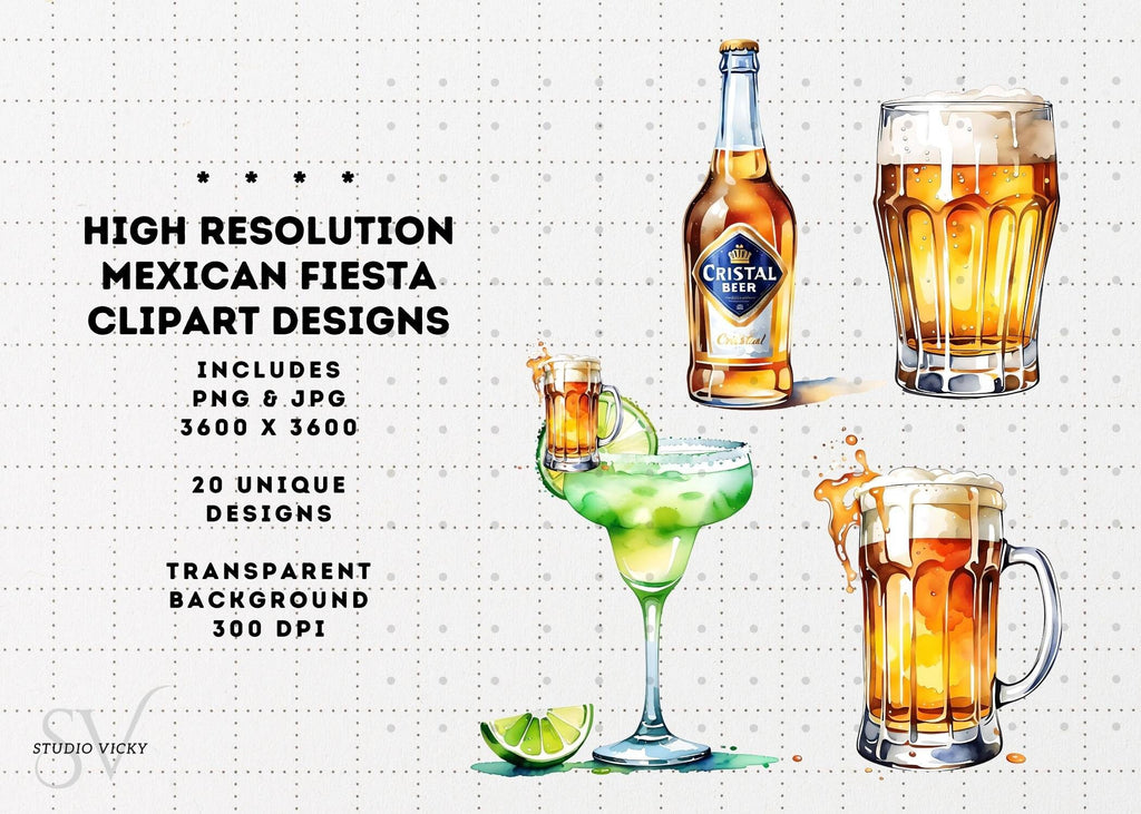 Cinco De Mayo Clipart: Mexican Fiesta Graphics (PNG & JPG)