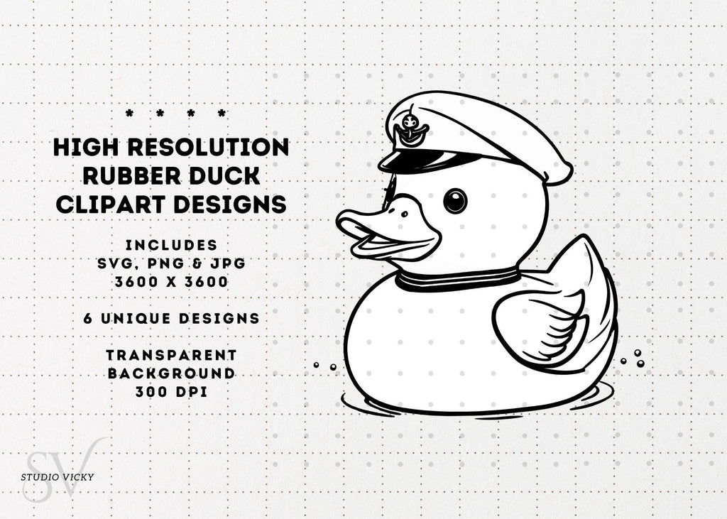Rubber Duck Clipart Bundle: Cruise Ducks SVG, PNG, JPG (Digital Download)