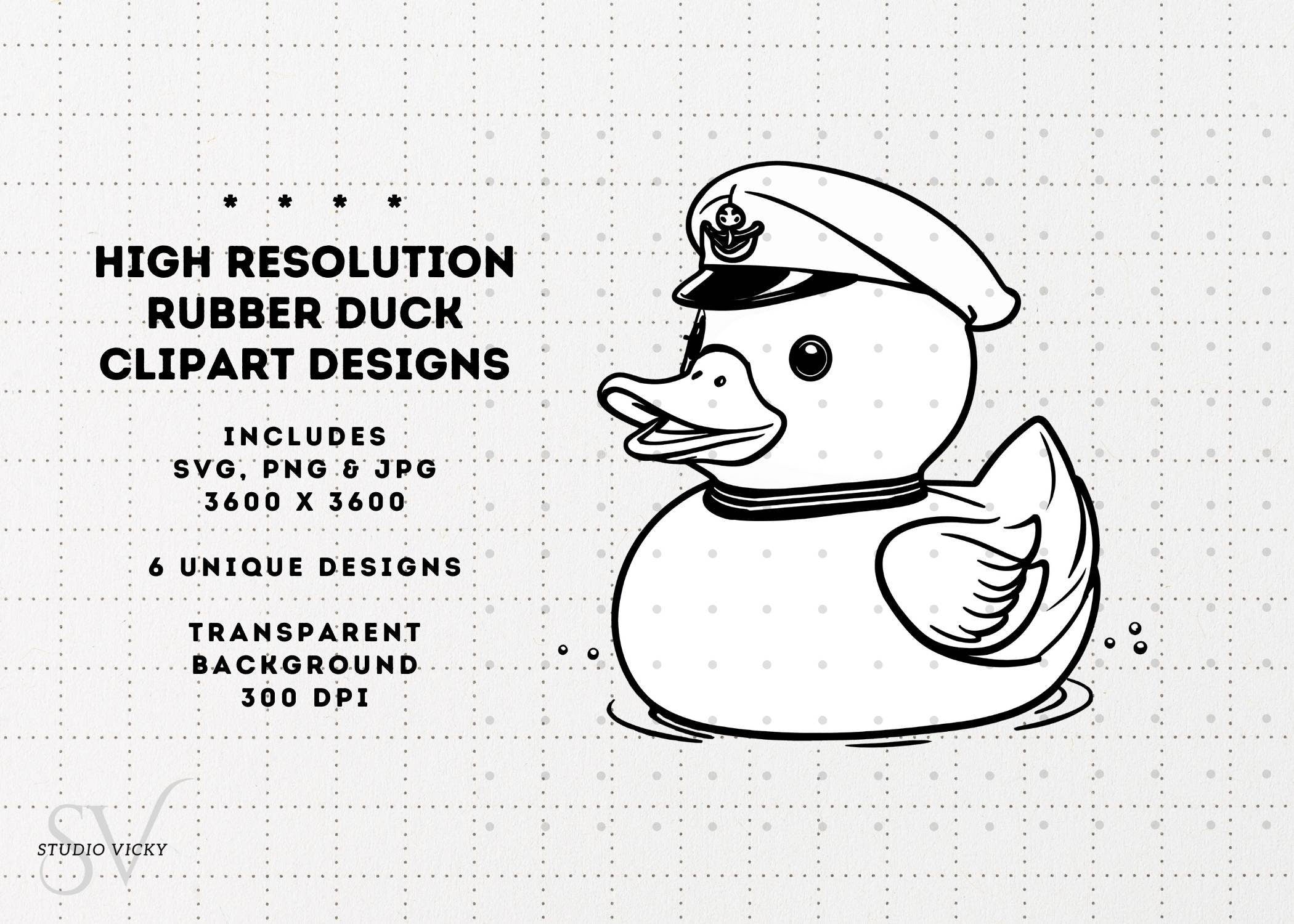 Rubber Duck Clipart Bundle: Cruise Ducks SVG, PNG, JPG (Digital Download)