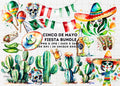 Cinco De Mayo Clipart: Mexican Fiesta Graphics (PNG & JPG)