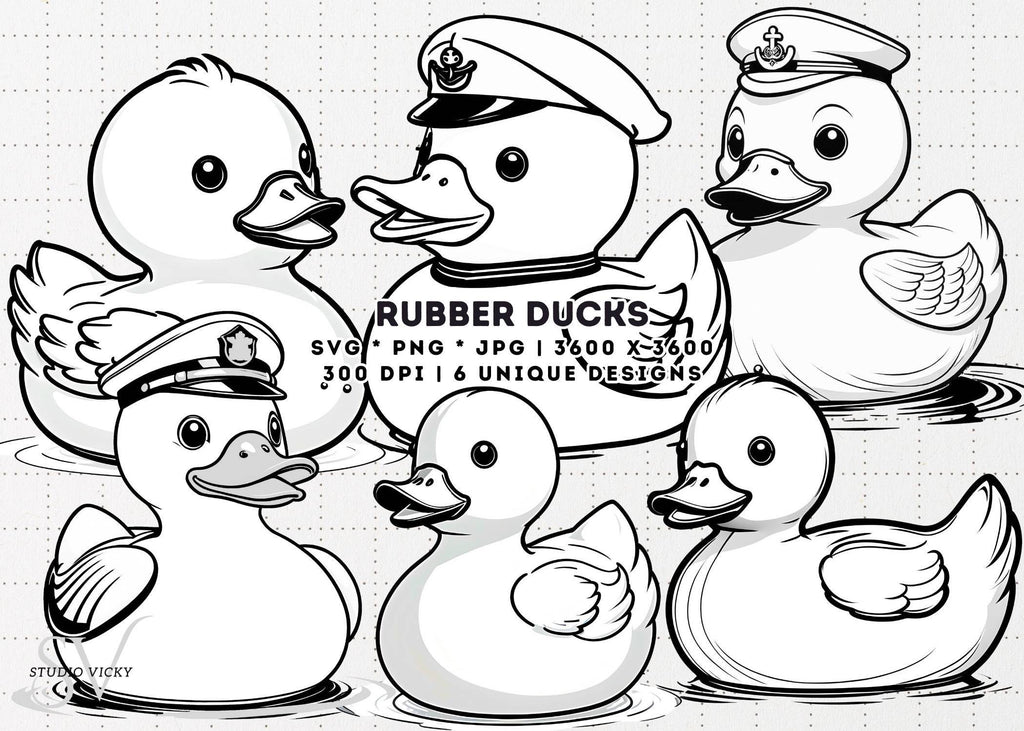 Rubber Duck Clipart Bundle: Cruise Ducks SVG, PNG, JPG (Digital Download)