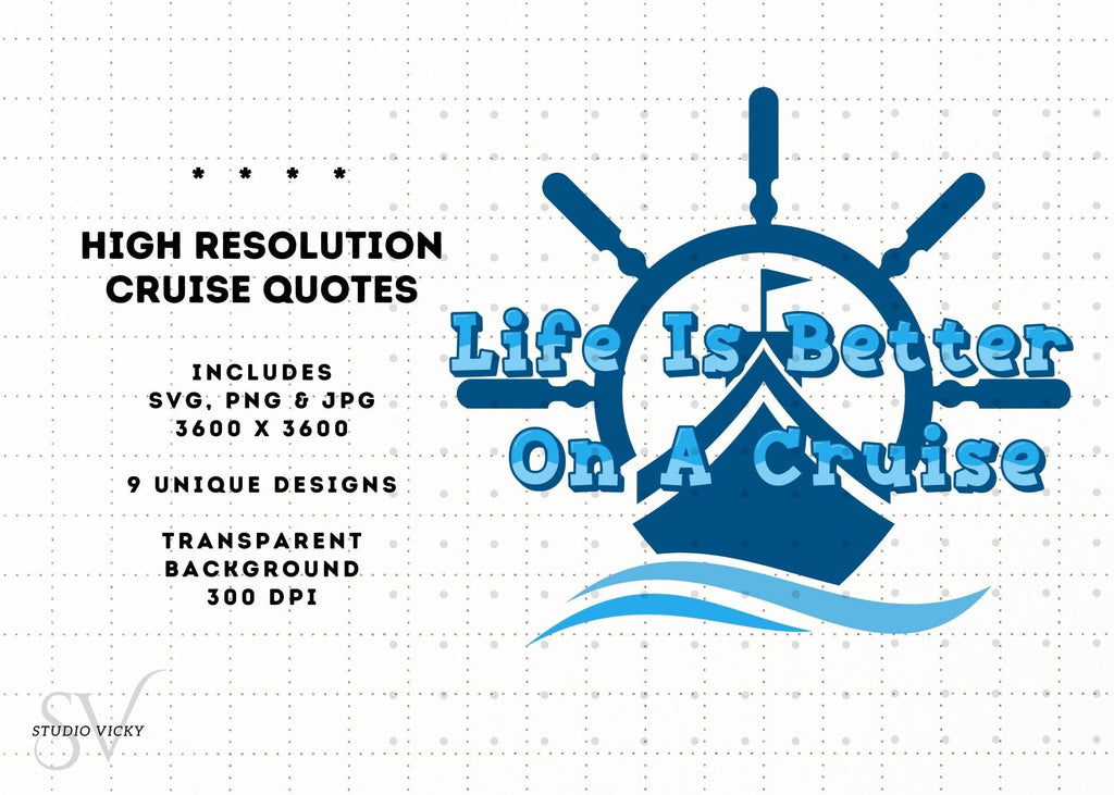 Cruise Quote Clipart: Family Vacation Designs (PNG SVG)