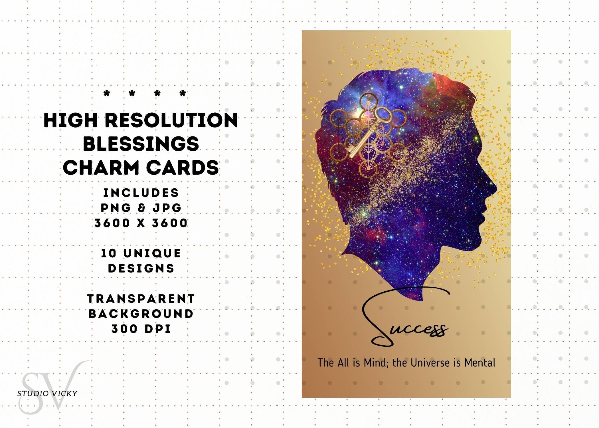 Protection Blessing Cards: Luck, Success, New Baby (SVG, PNG, JPG)