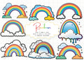 Rainbow Clipart: Magical SVG, PNG, JPEG Files (Digital Download)