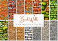 Brick Wall Digital Paper: Seamless Texture Clipart (Instant Download)
