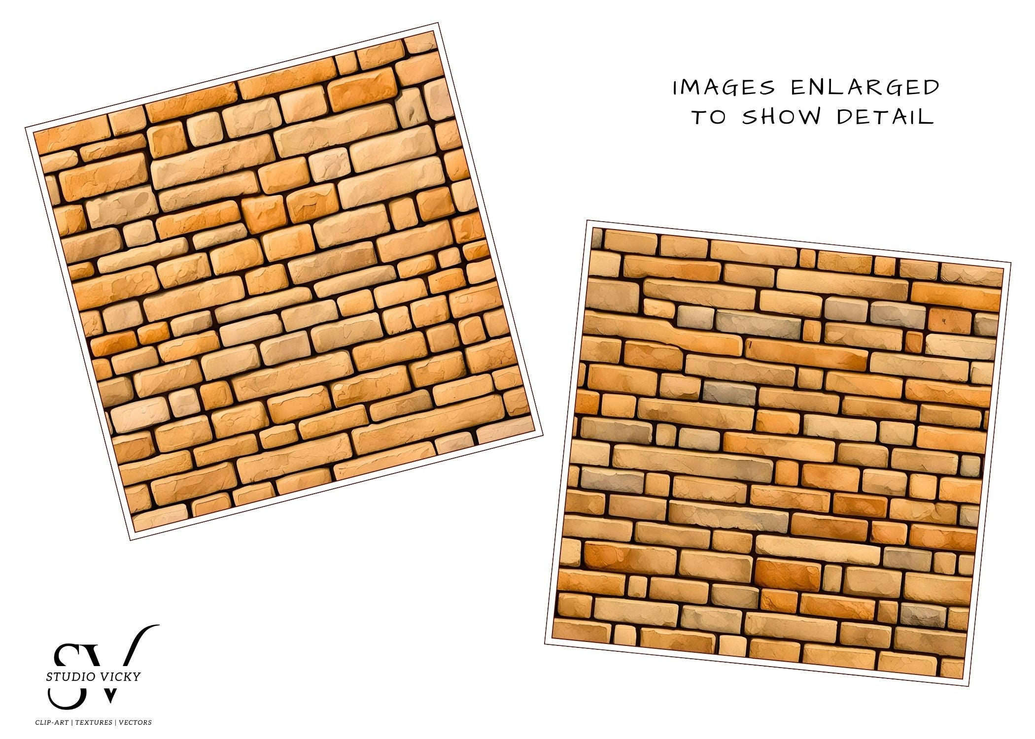 Brick Wall Digital Paper: Seamless Texture Clipart (Instant Download)