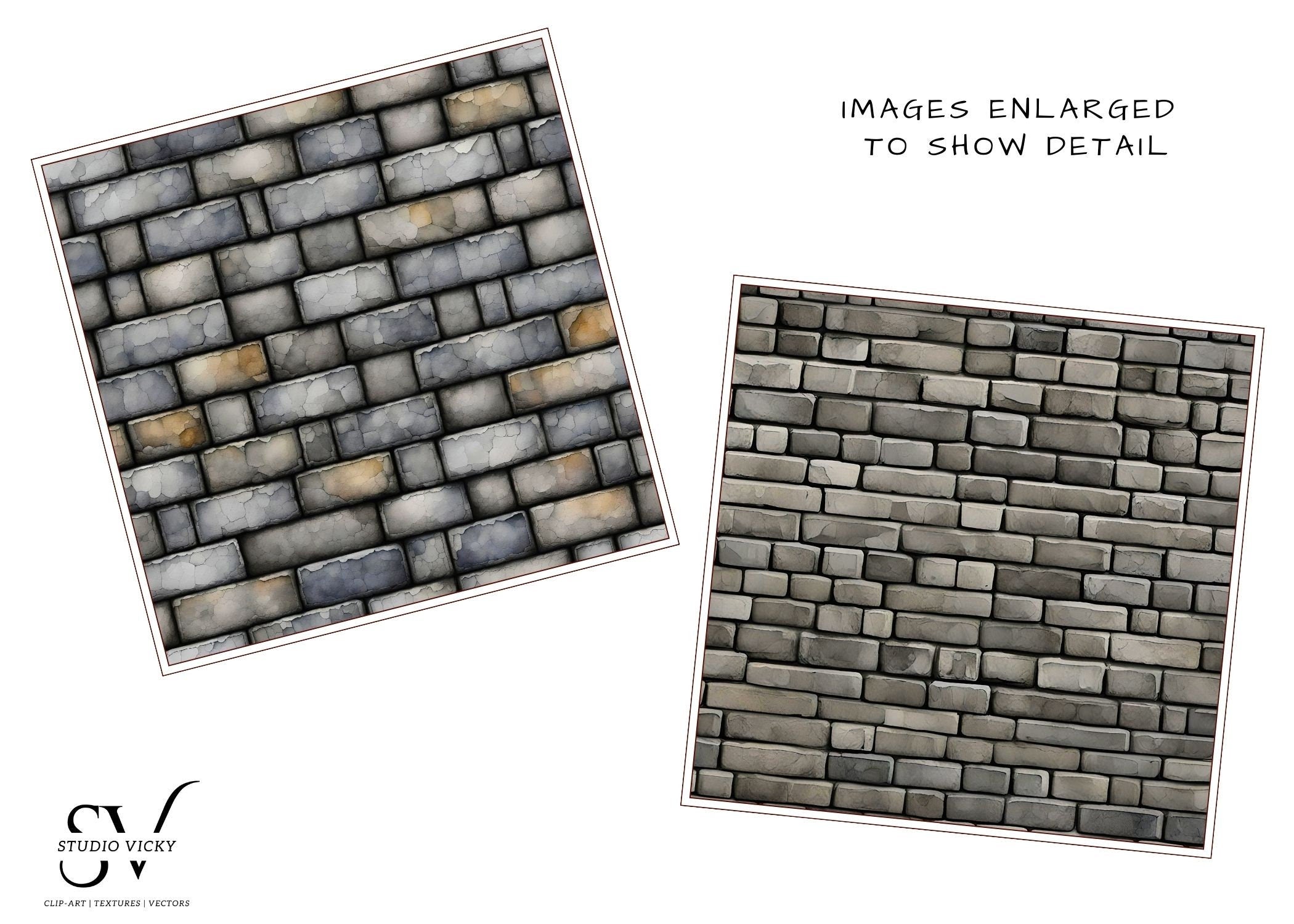 Brick Wall Digital Paper: Seamless Texture Clipart (Instant Download)
