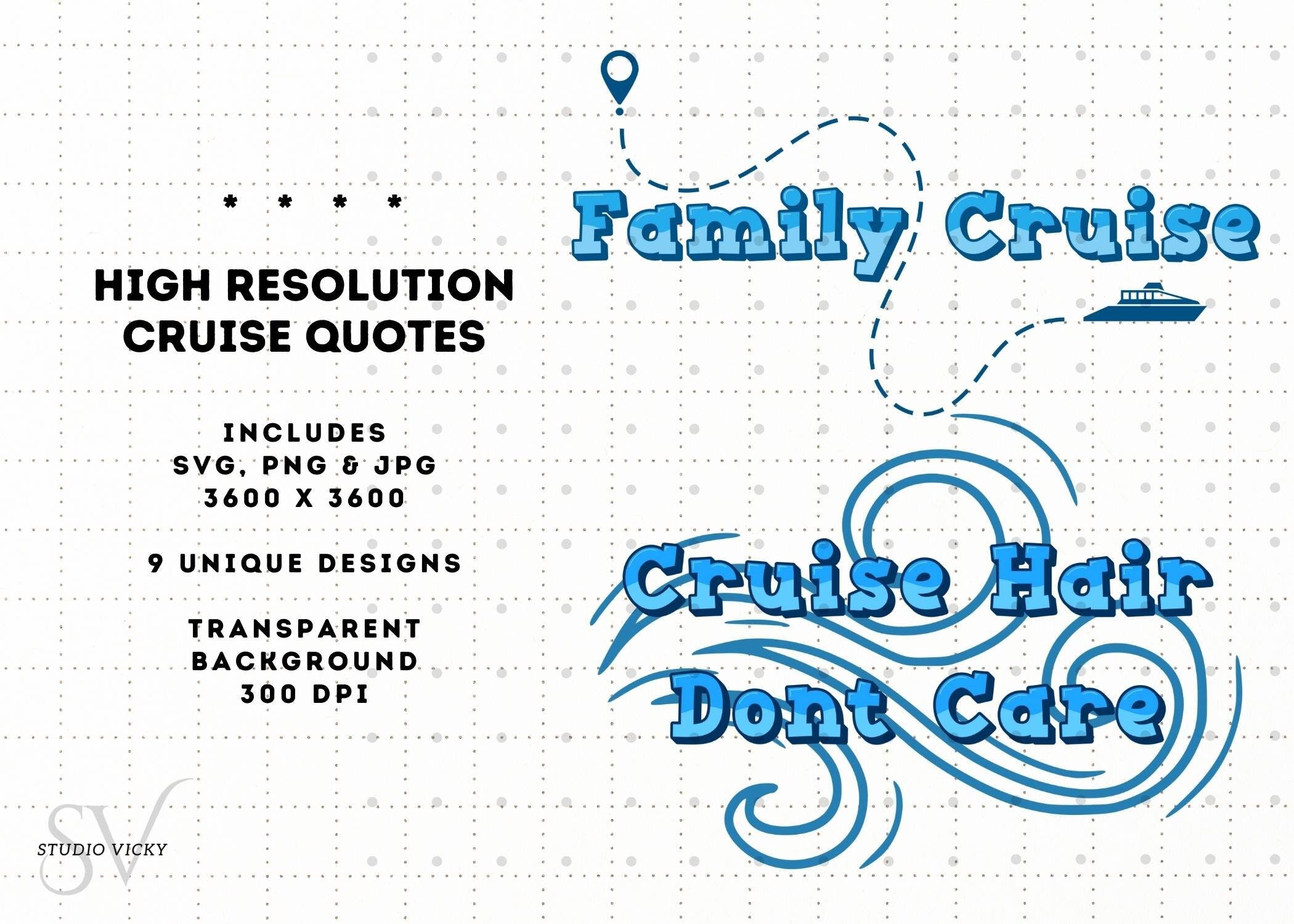 Cruise Quote Clipart: Family Vacation Designs (PNG SVG)
