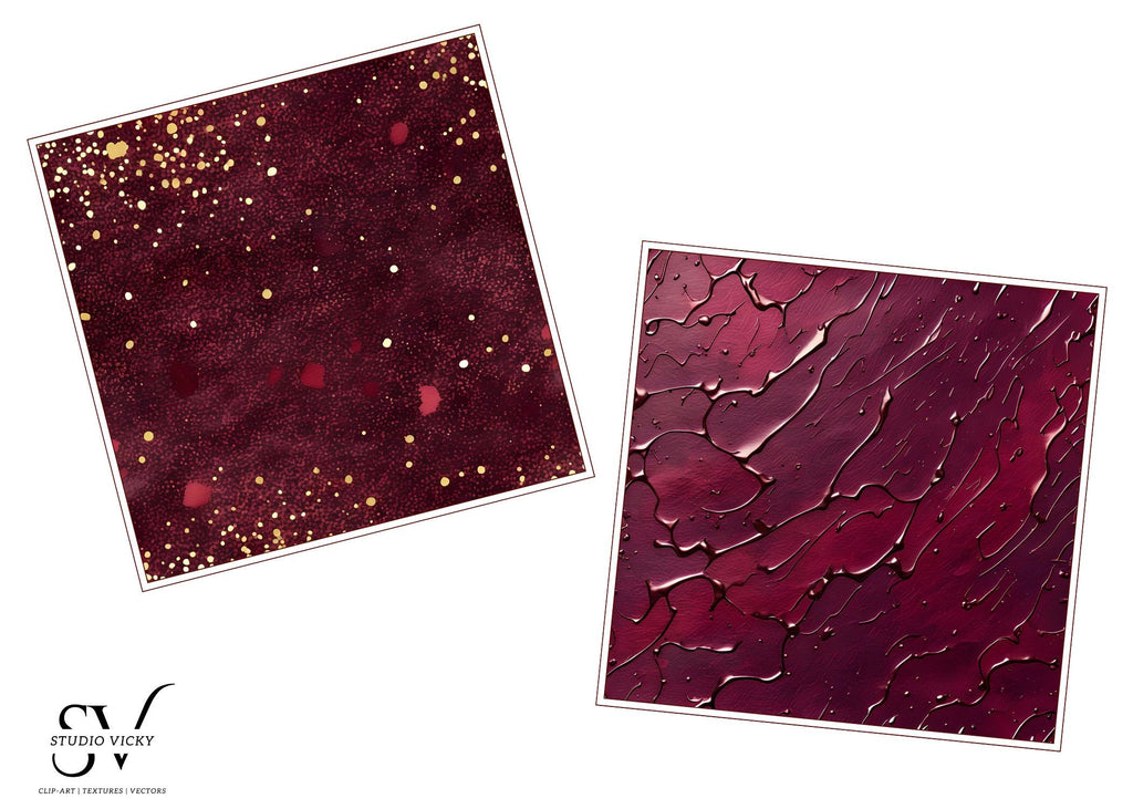 Maroon Watercolor Digital Paper: Seamless Dot Textures (JPEG)