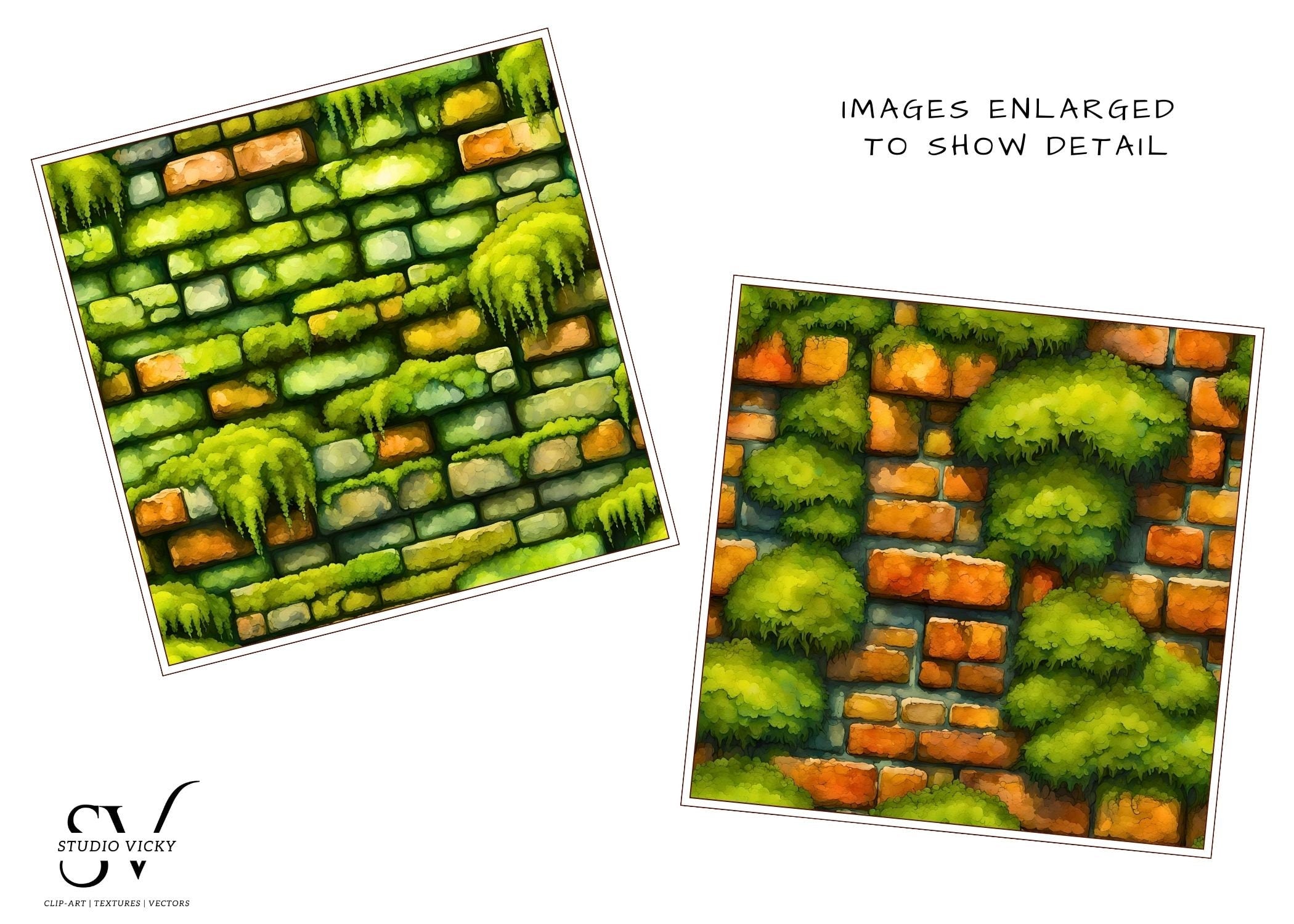 Brick Wall Digital Paper: Seamless Texture Clipart (Instant Download)