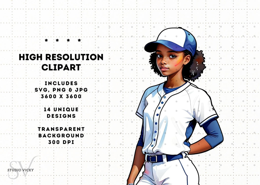 Watercolor Baseball Clipart: PNG, SVG, JPG Files